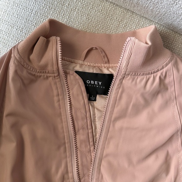 Obey blush pink bomber jacket - Picture 5 of 5